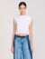 Kurzes T-Shirt mit Spitzendetails