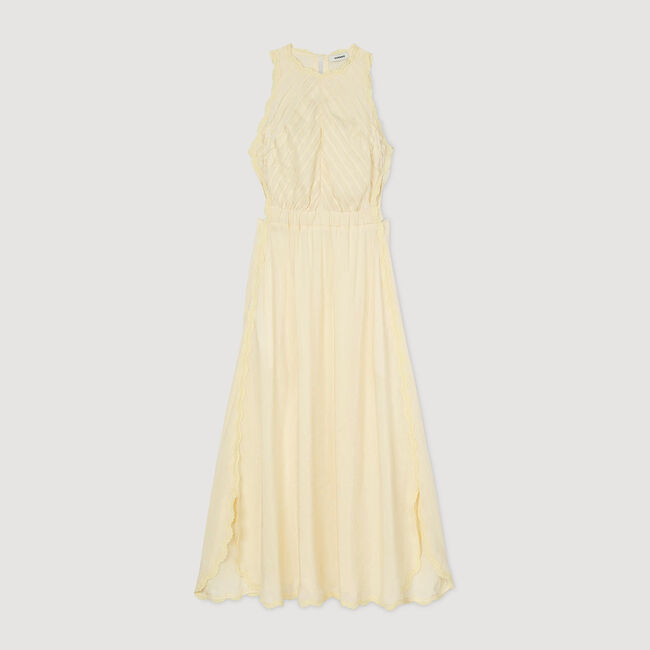 Langes Kleid mit Spitzendetails