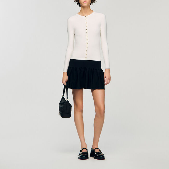 Kurzes zweifarbiges Kleid - Damen | Sandro