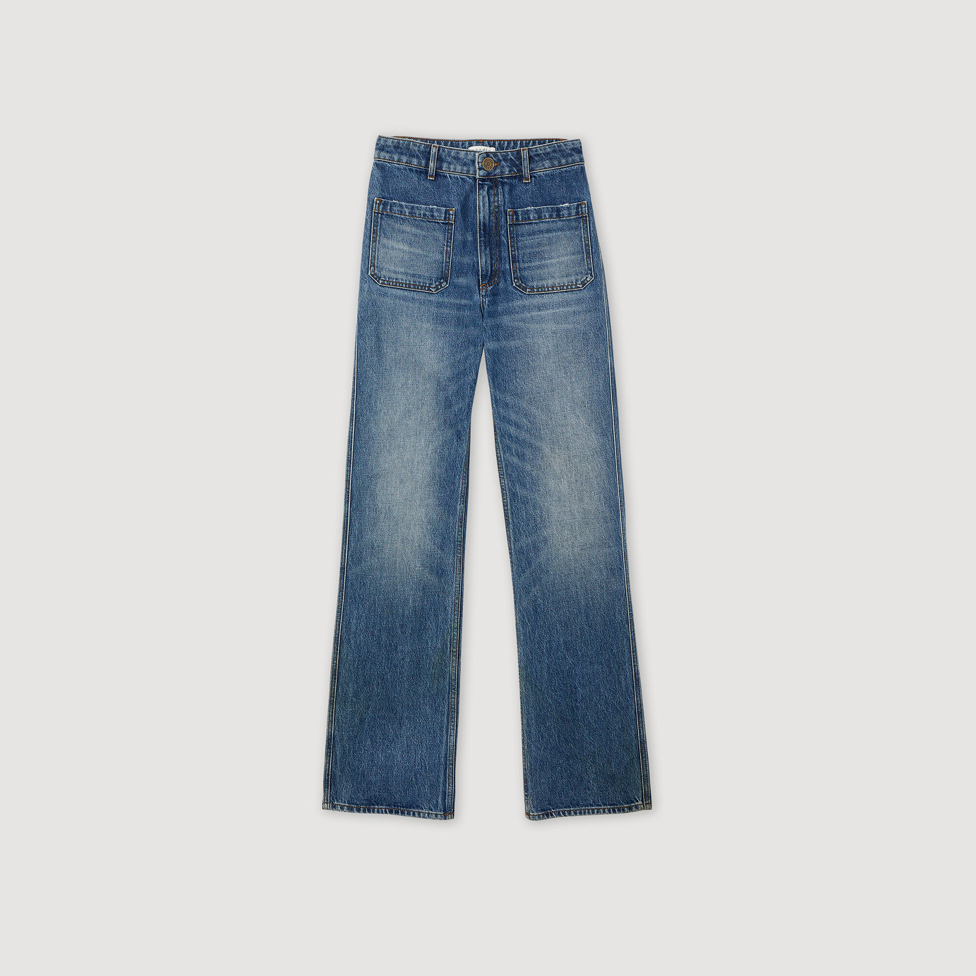 Verwaschene Flared Jeans