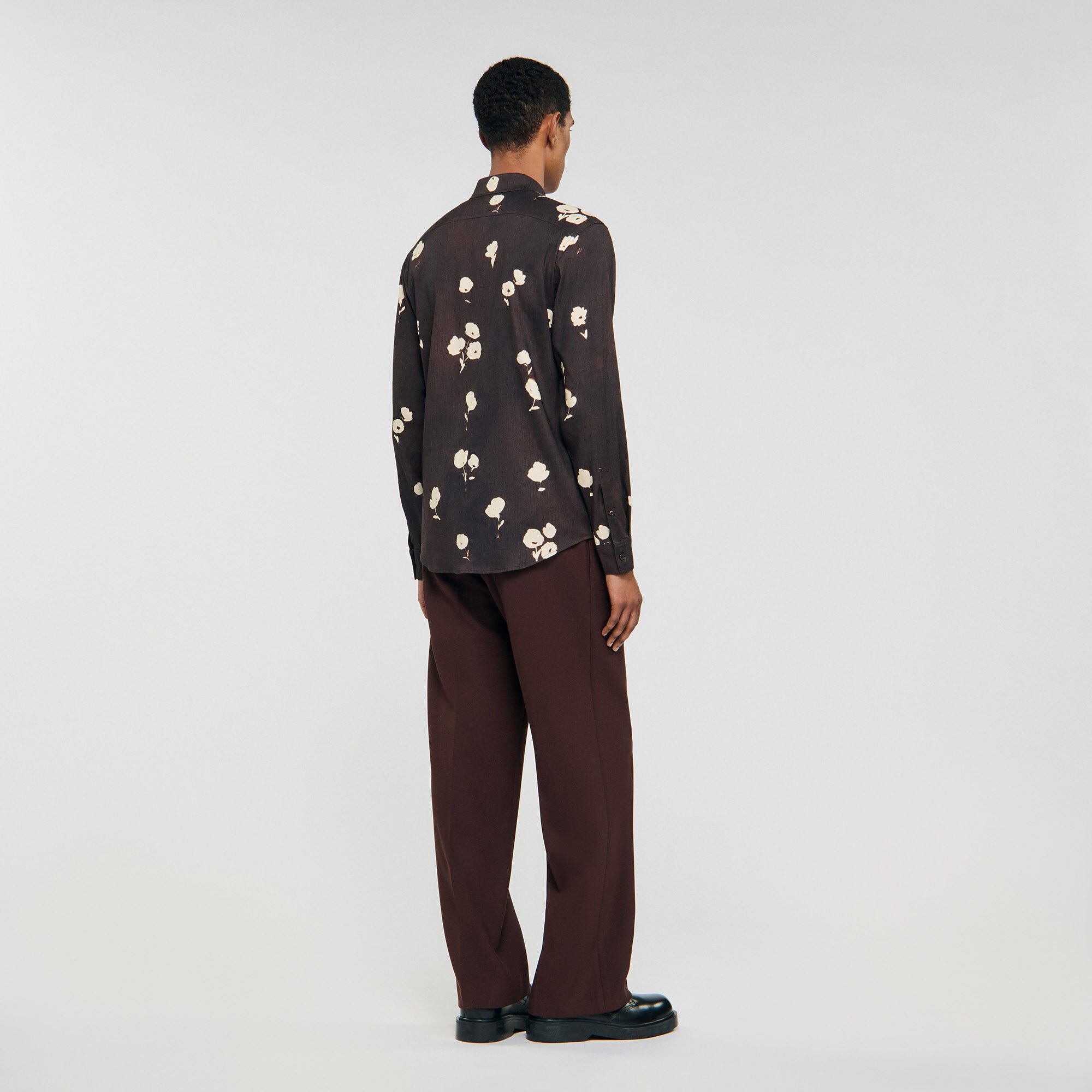 Hemd aus Leinen mit Blumenprint