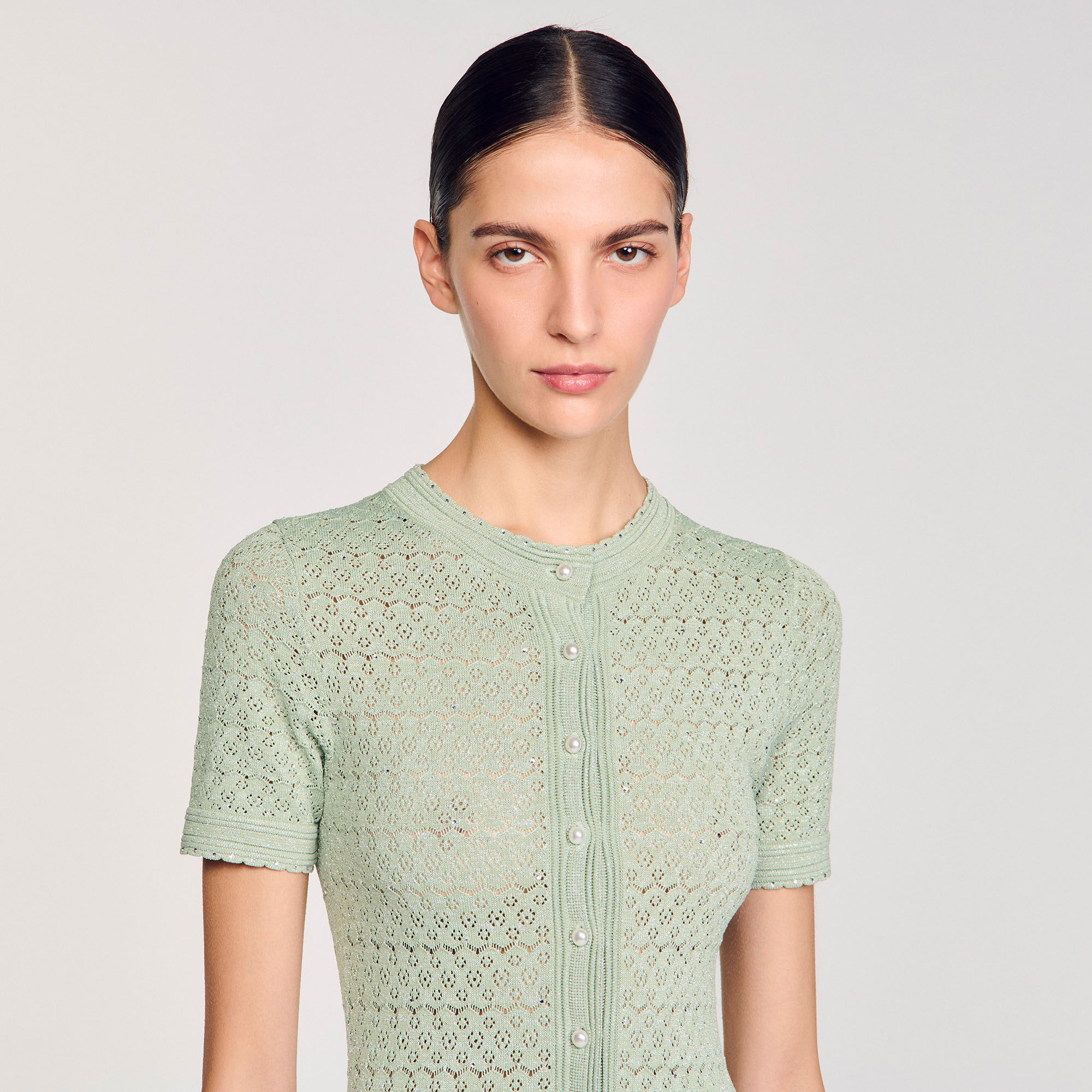 Langes Strickkleid