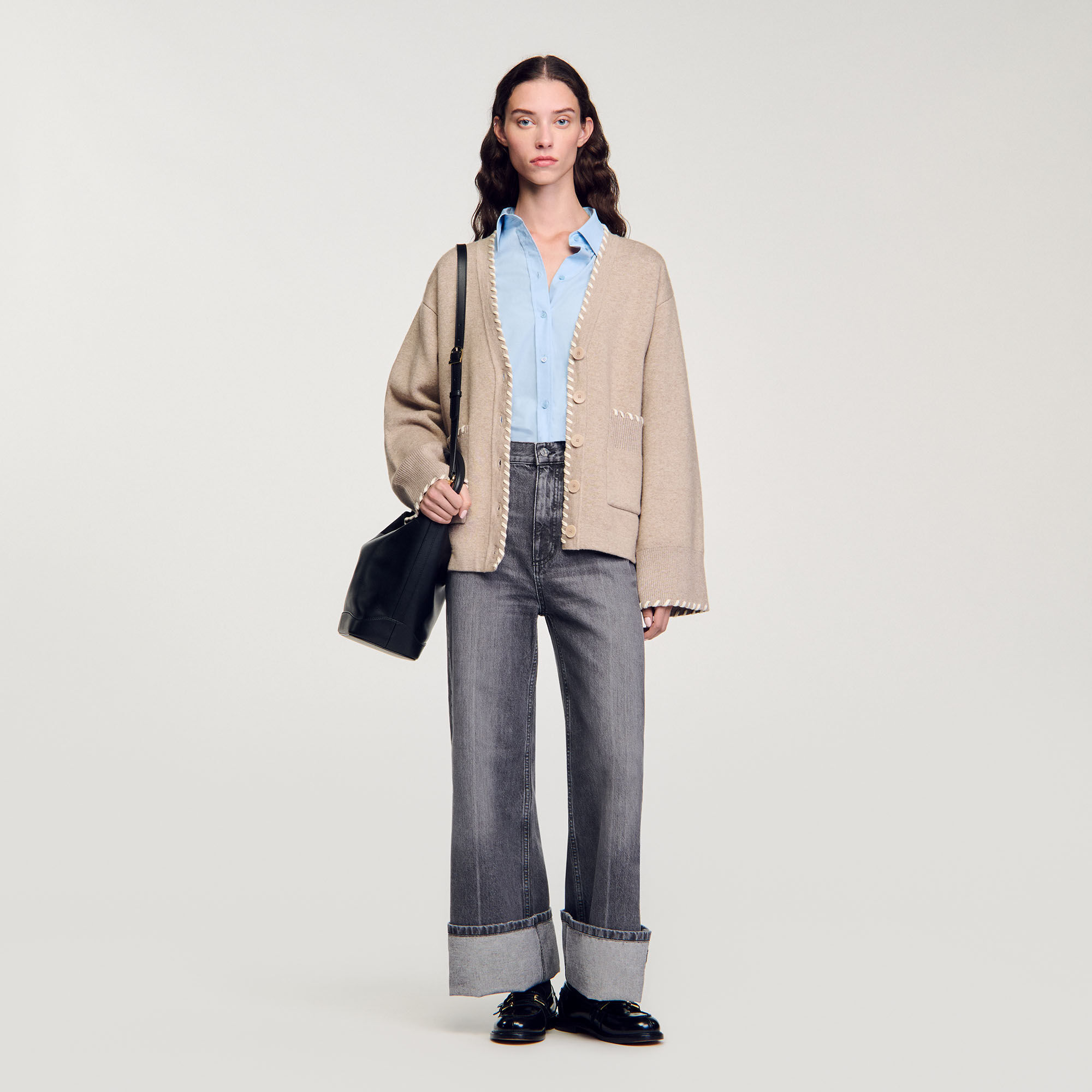 Sandro long cardigan outlet