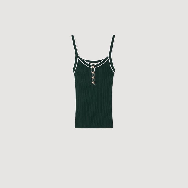 Zweifarbiges Stricktop
