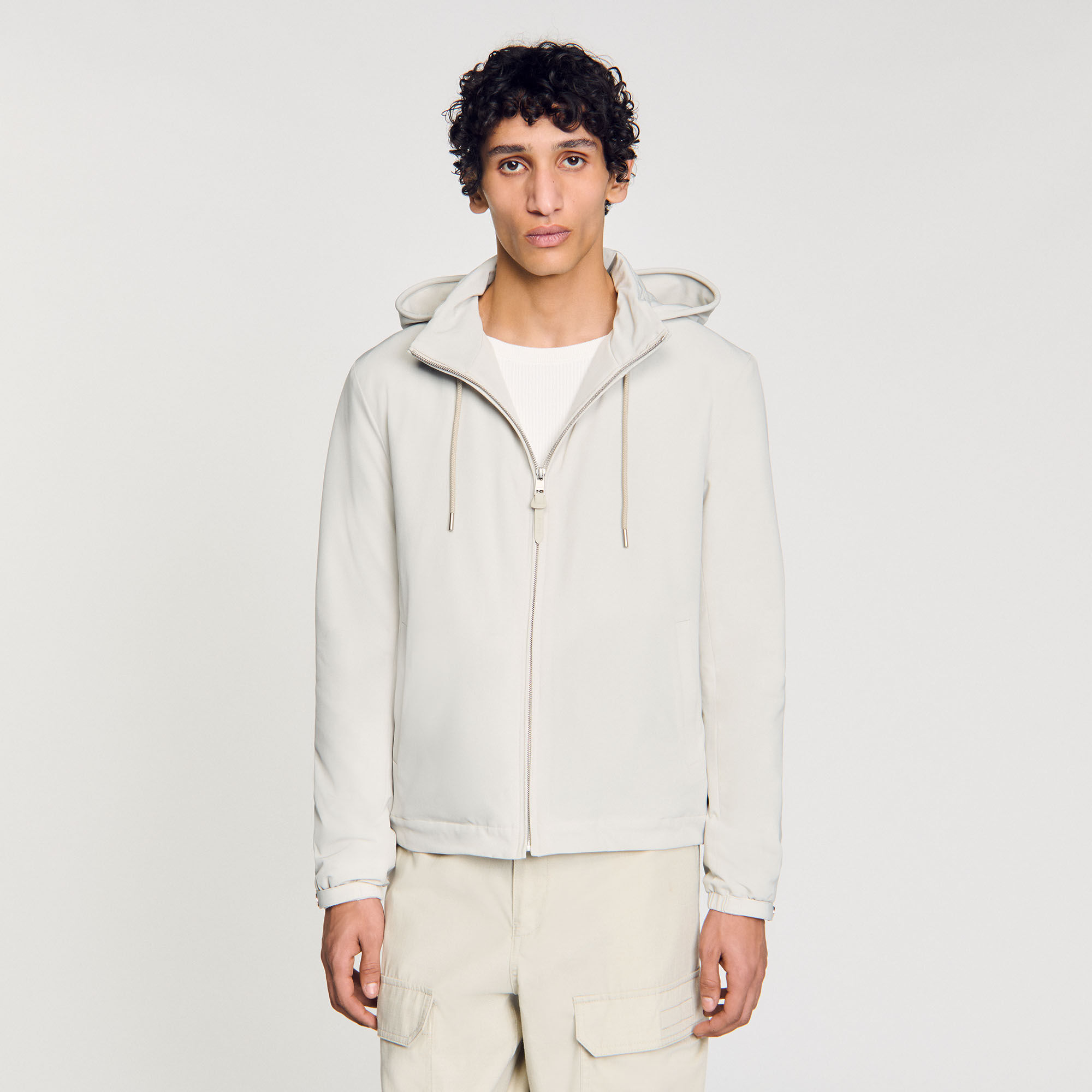 Reißverschluss-Blouson mit Kapuze