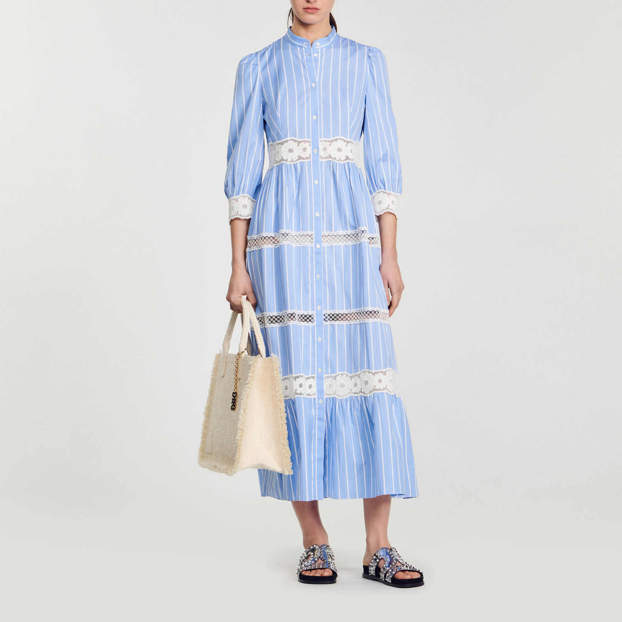 Gestreiftes langes sommerkleid clearance