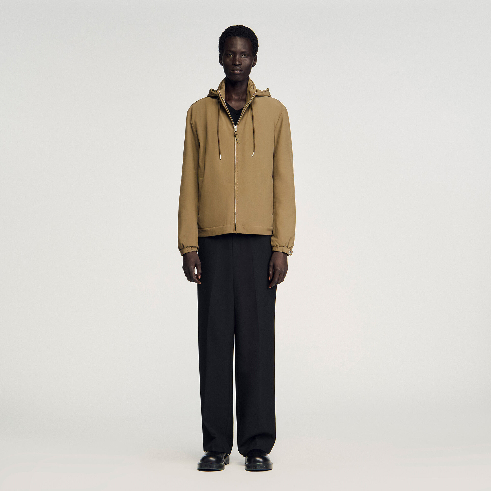 Reißverschluss-Blouson mit Kapuze
