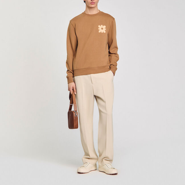 Sweatshirt mit Blumen-Patch - Herren | Sandro