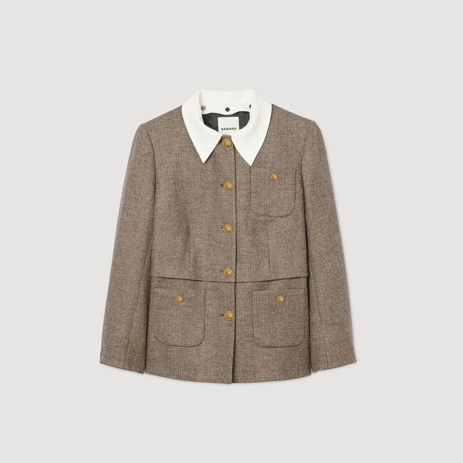 Blazer mit Hahnentrittmuster