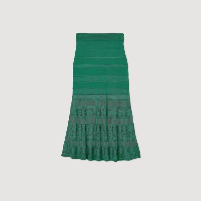 Rock mit originellem Strickmuster