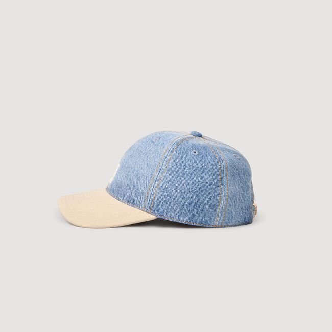 Kappe aus Jeans und Leinen