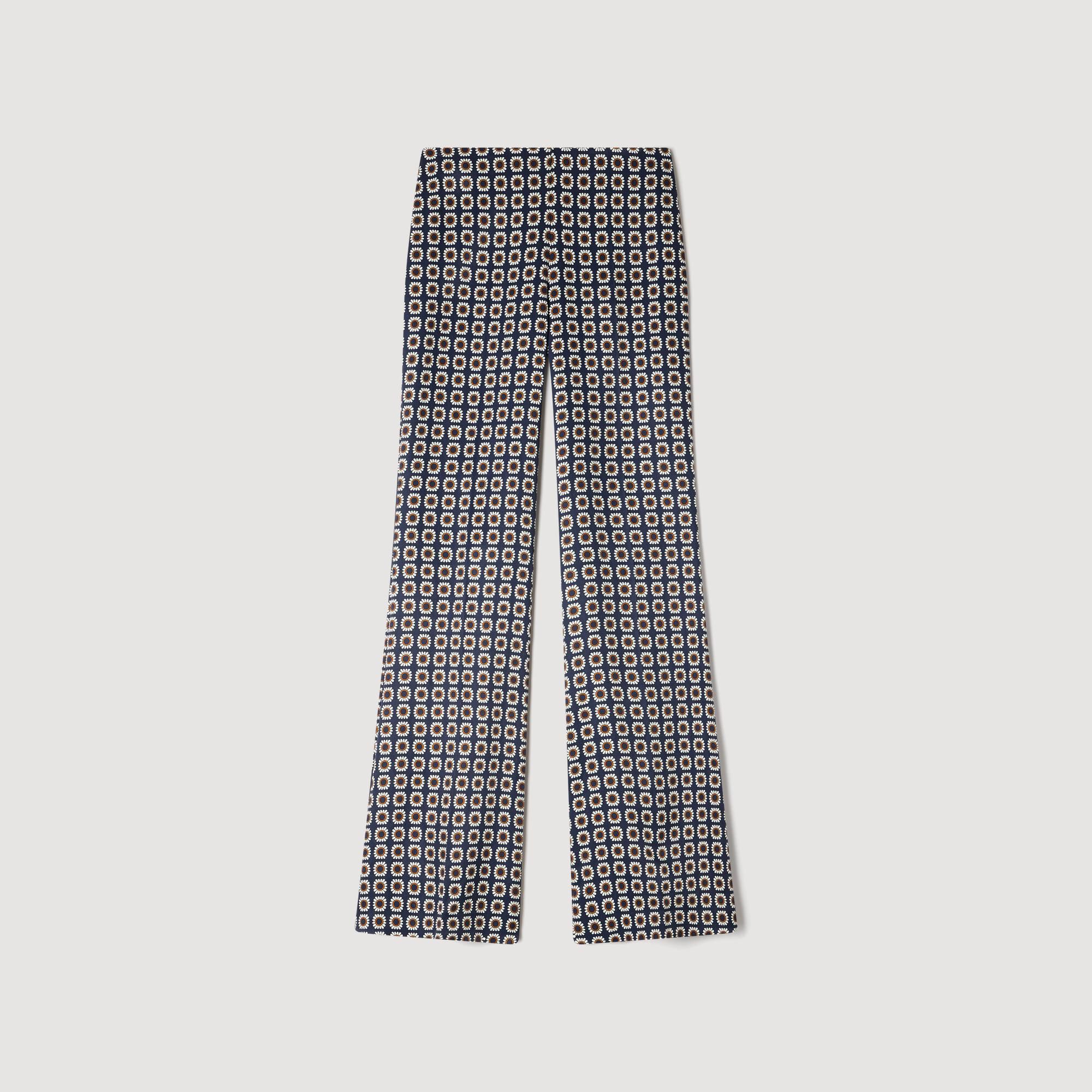 Weite Hose mit Blumendruckmuster