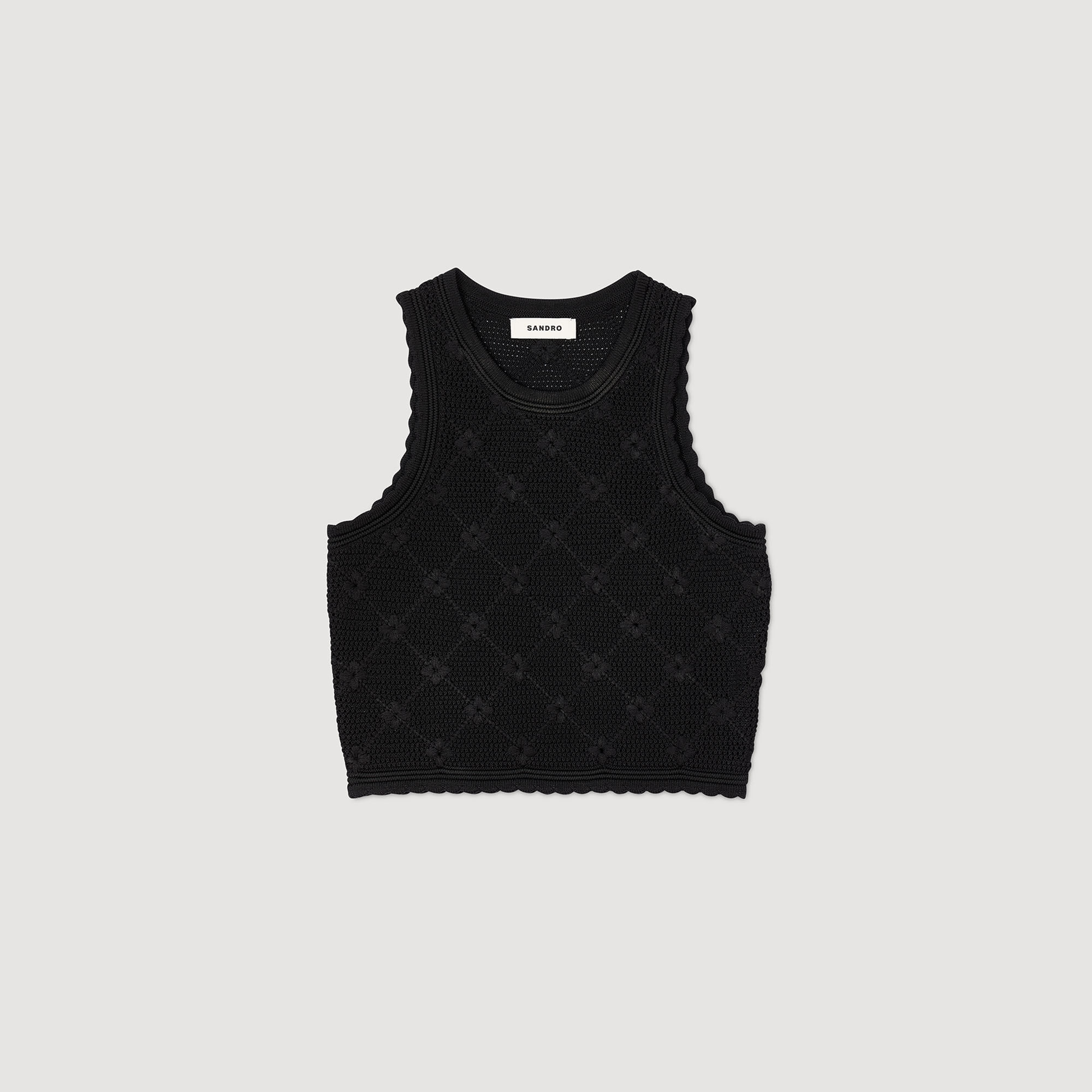 Top mit ausgefallenem Strickmuster