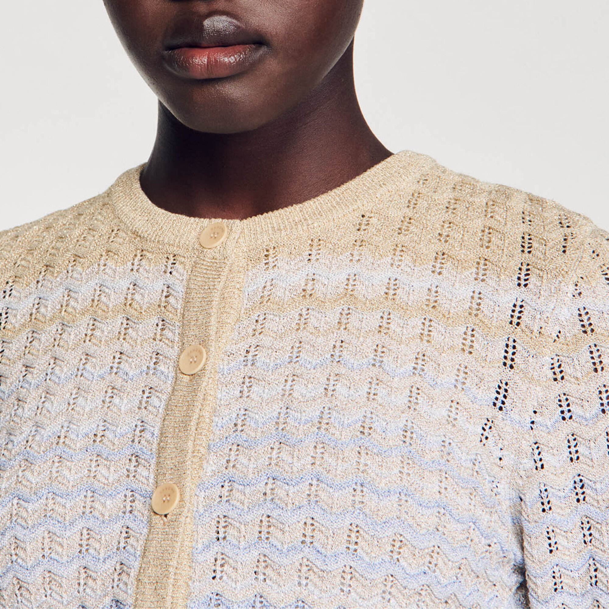 Strickcardigan mit Farbabstufungen