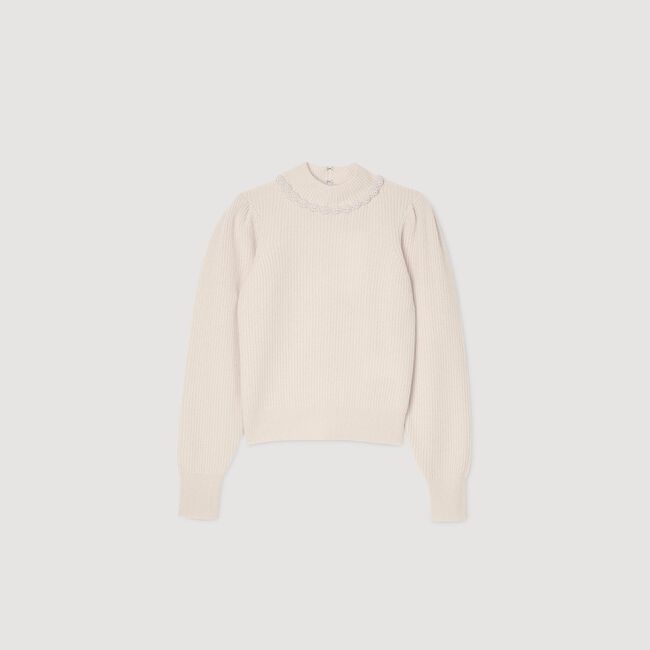 Rippstrick-Pullover aus Wolle & Kaschmir