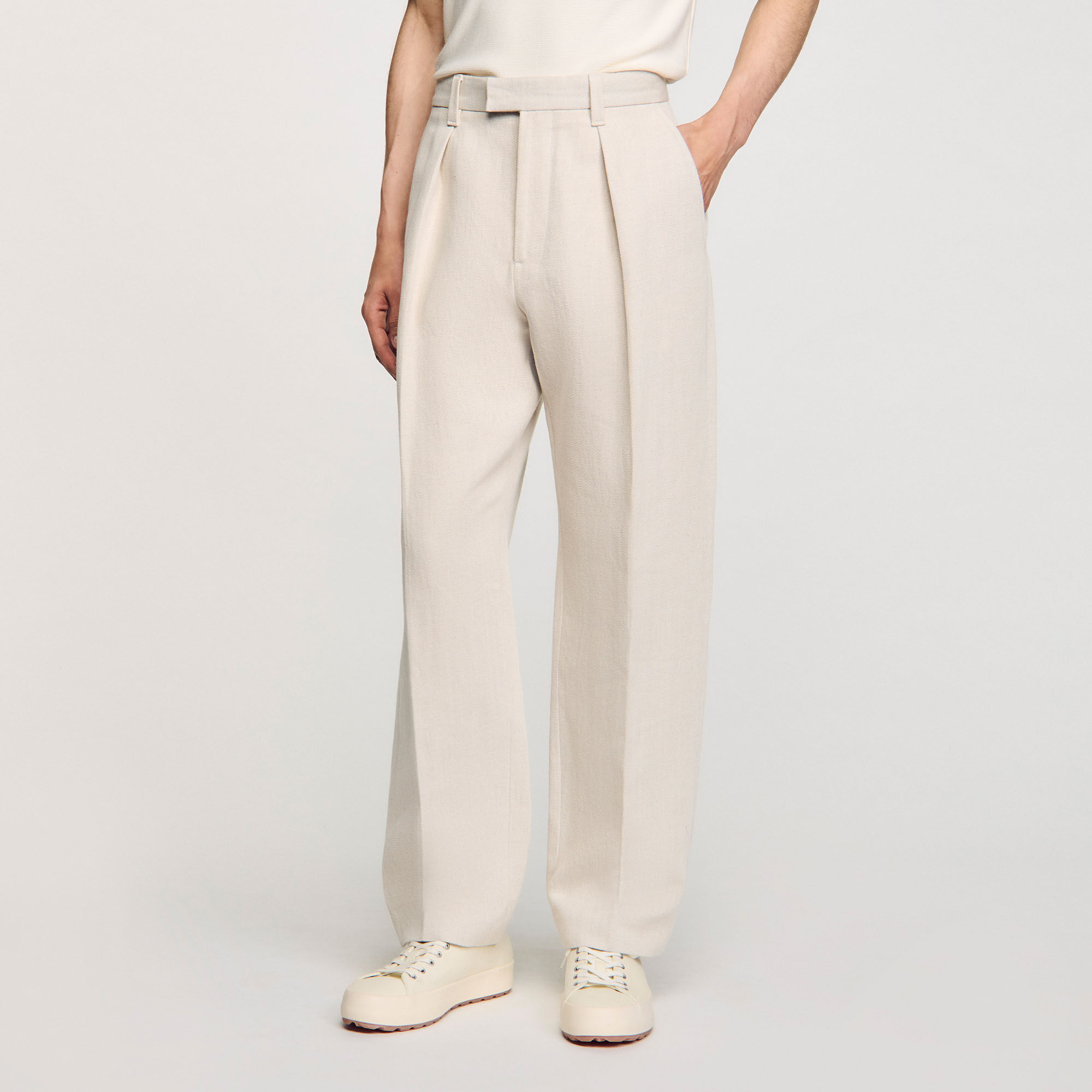 Weite Bundfaltenhose