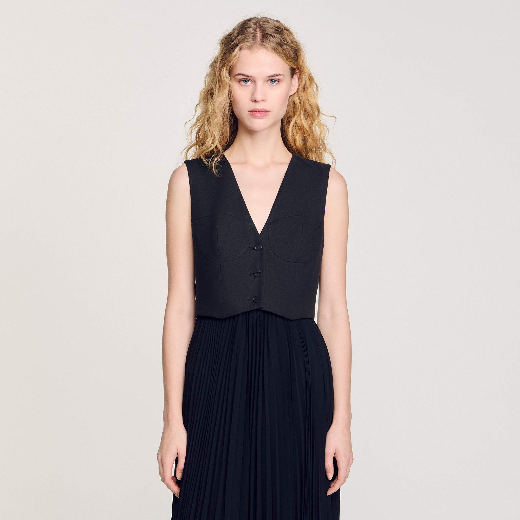 Langes Plisseekleid