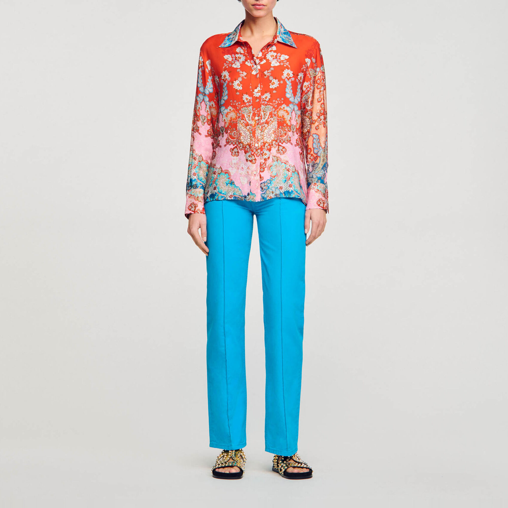 Hemdbluse mit Druckmotiv