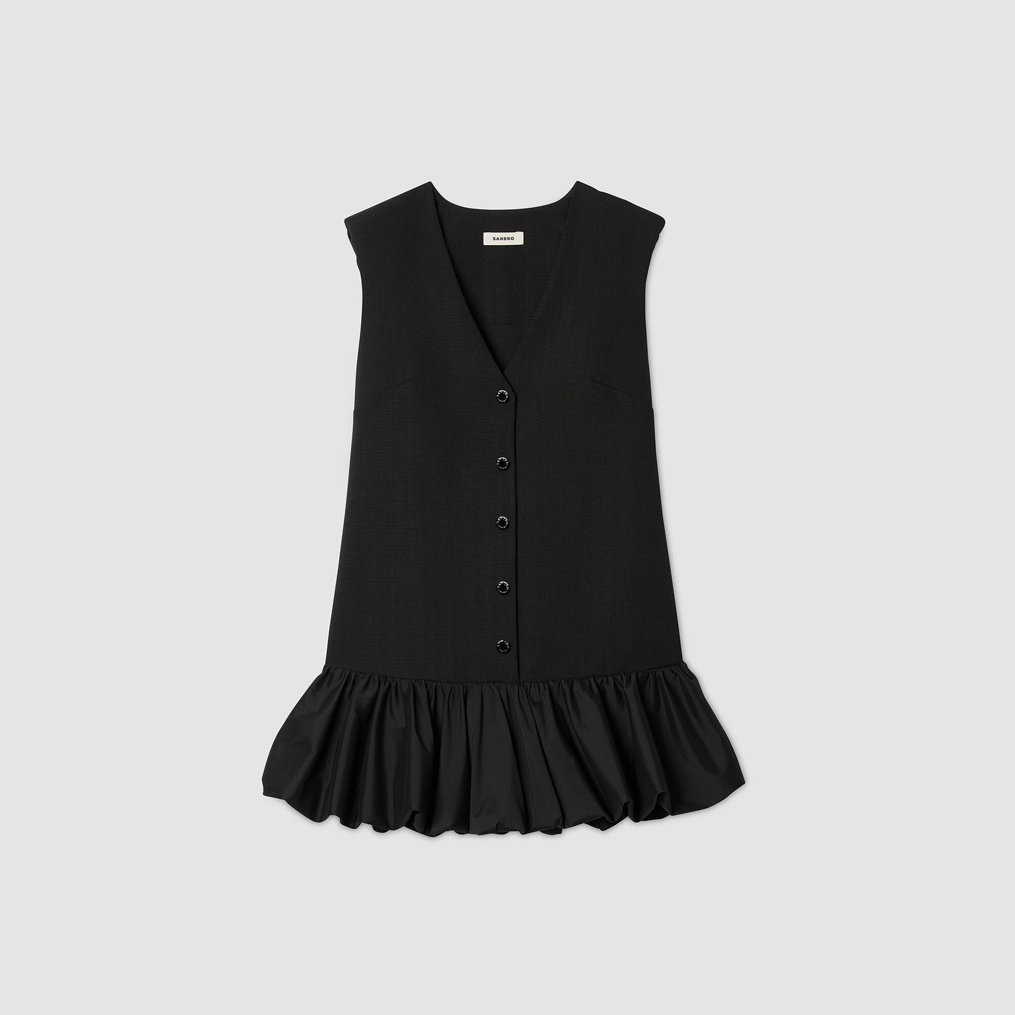 Kurzes Anzugkleid mit Volant