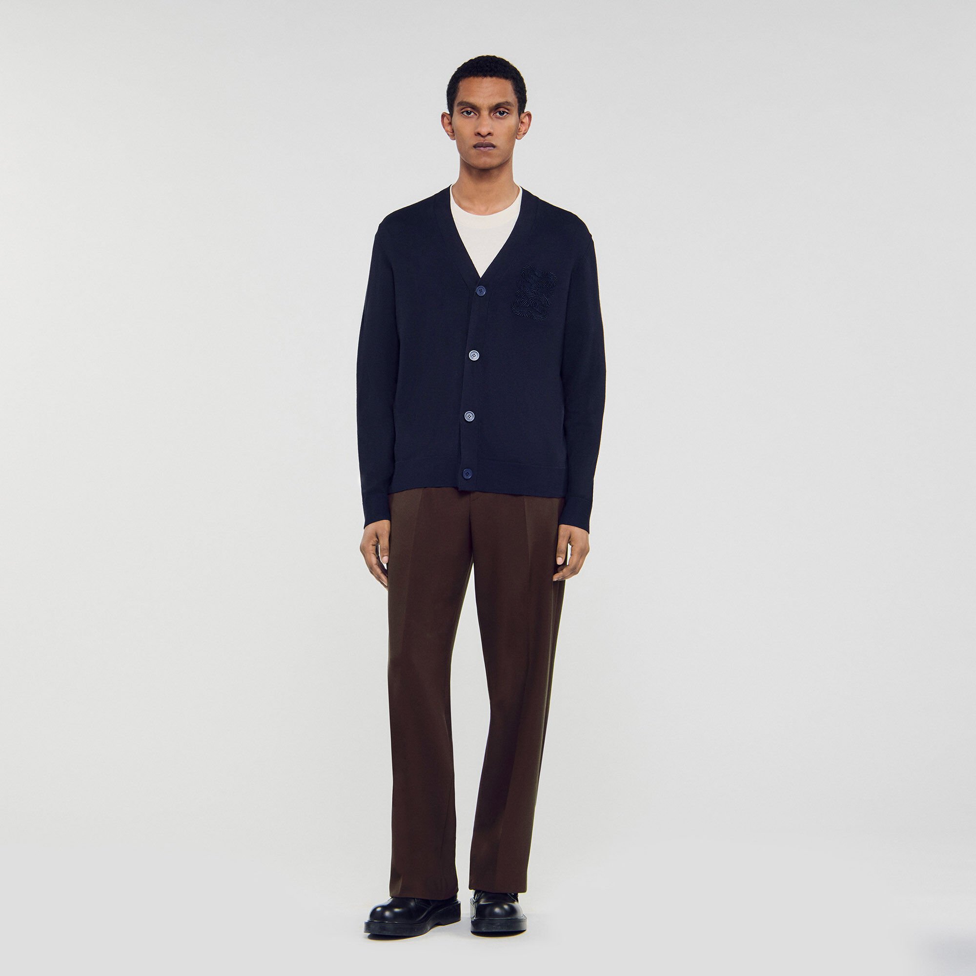 Cardigan mit Kordelstickerei