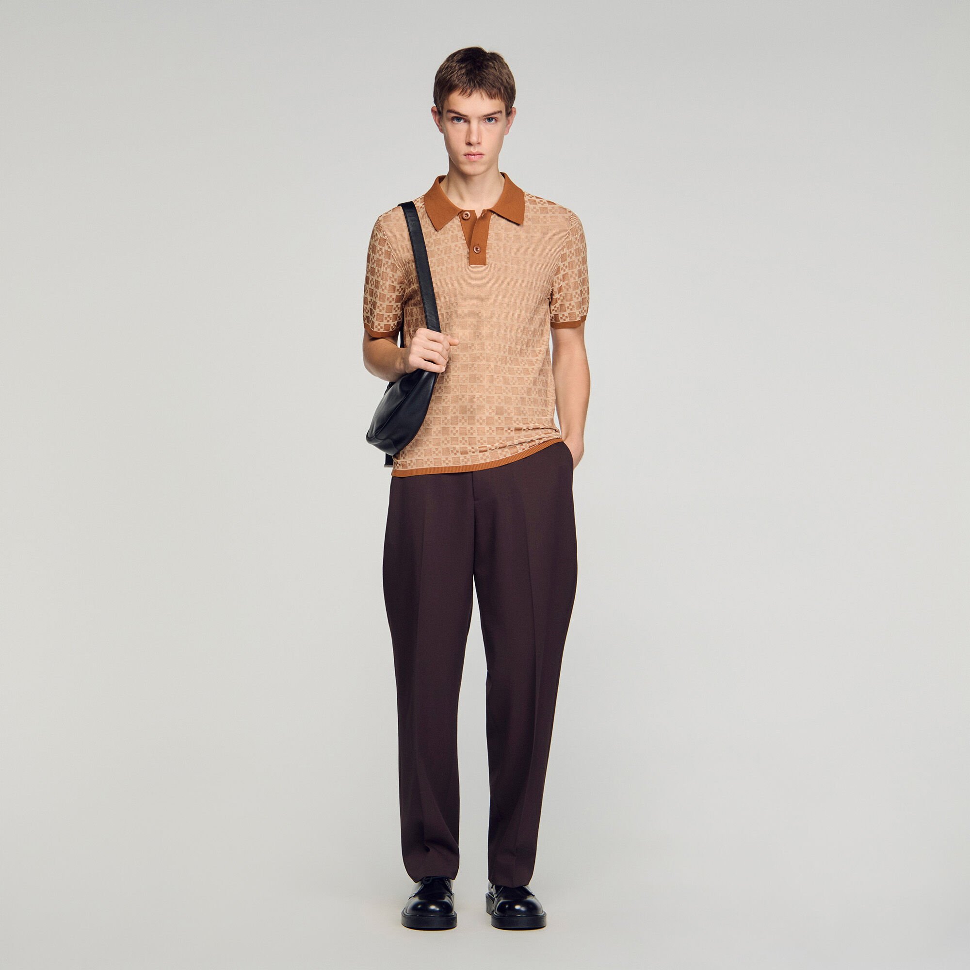 Poloshirt mit &bdquo;Square Cross&ldquo;-Muster