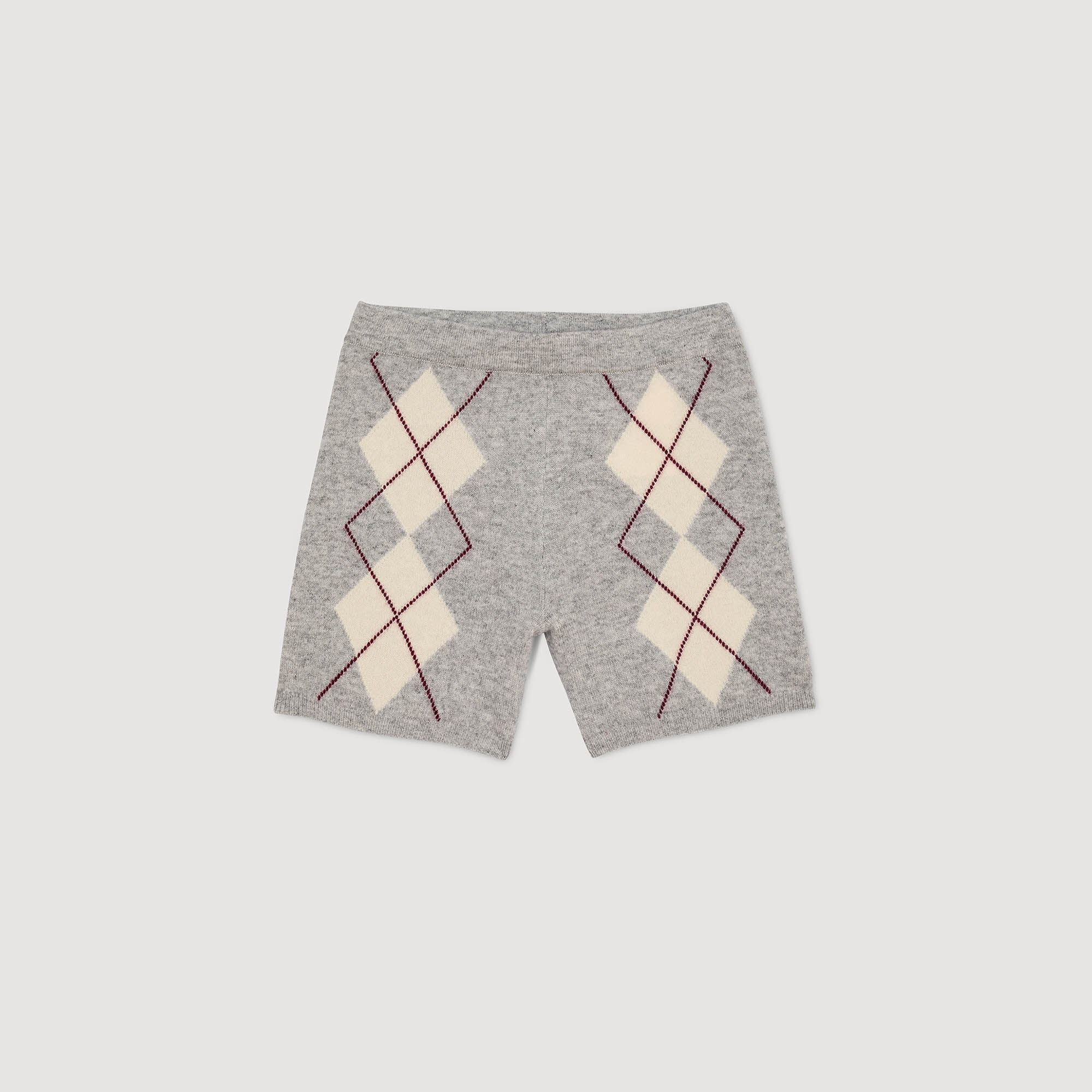 Shorts aus Strick mit Rautenmuster
