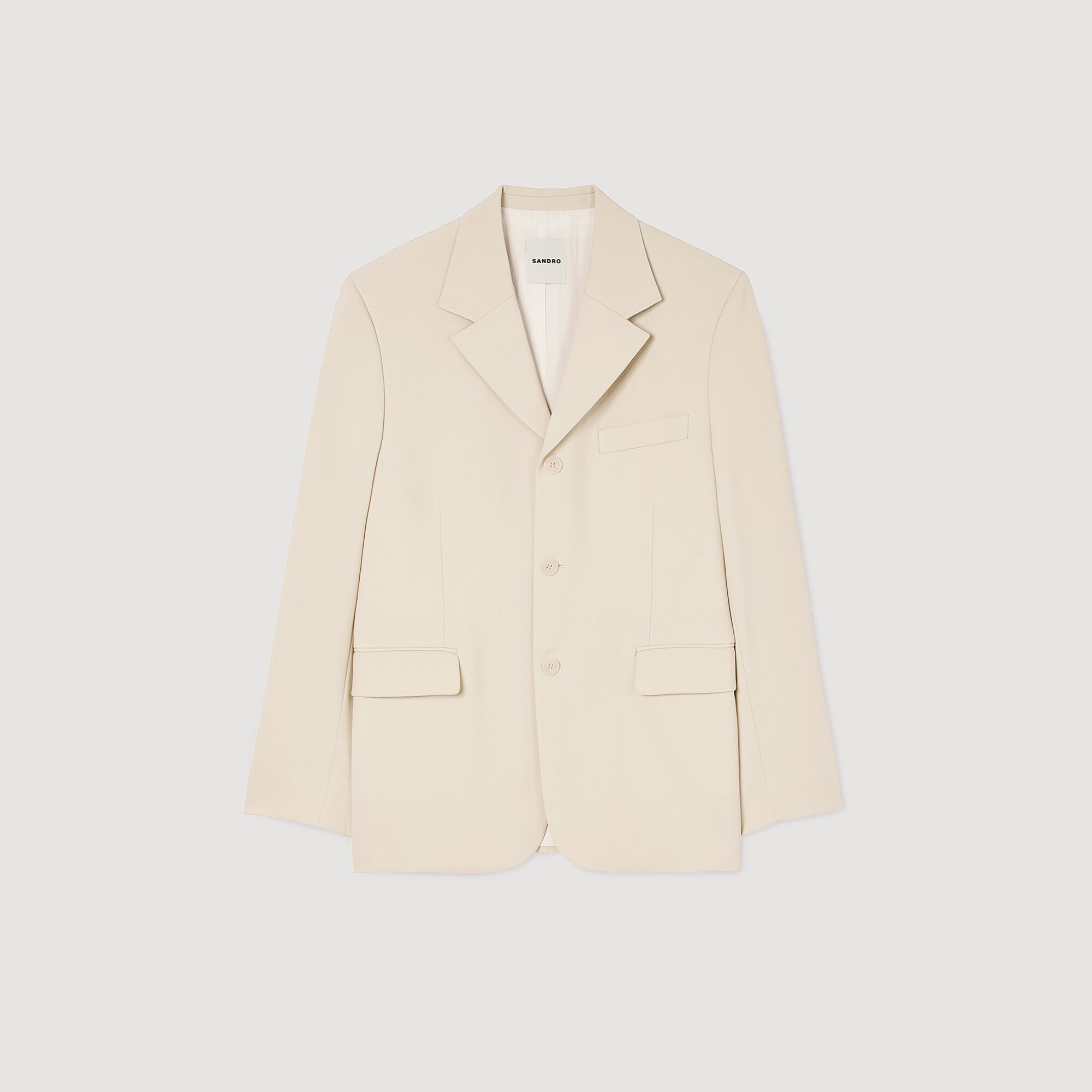 Oversize-Anzugjacke aus Wolle