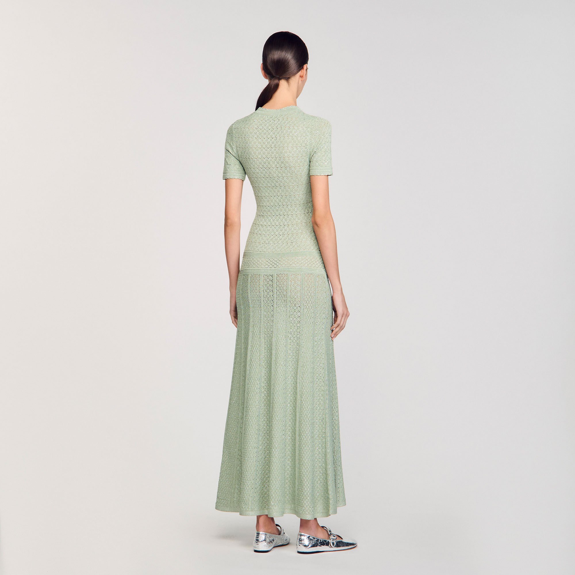 Langes Strickkleid