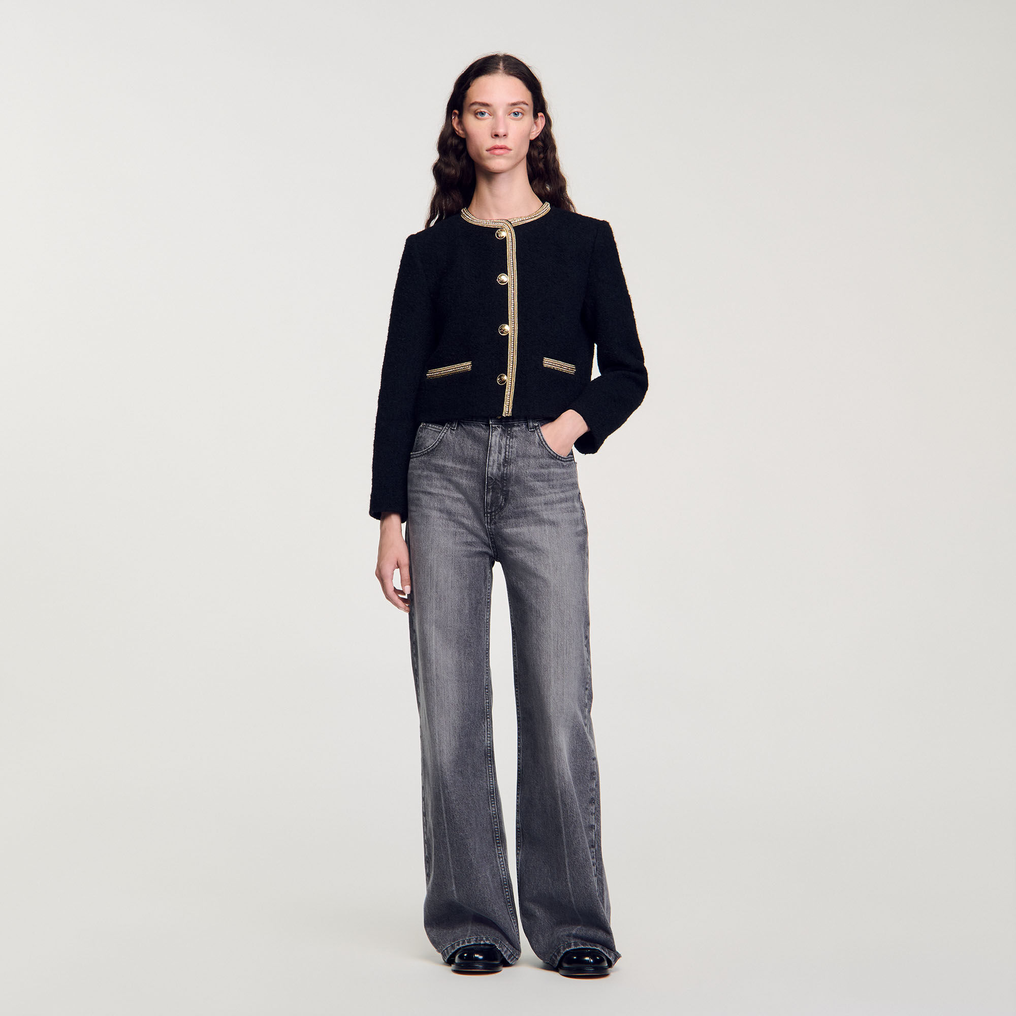 Sandro black blazer cheap