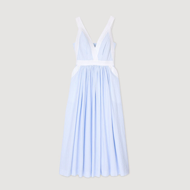 Langes Streifenkleid