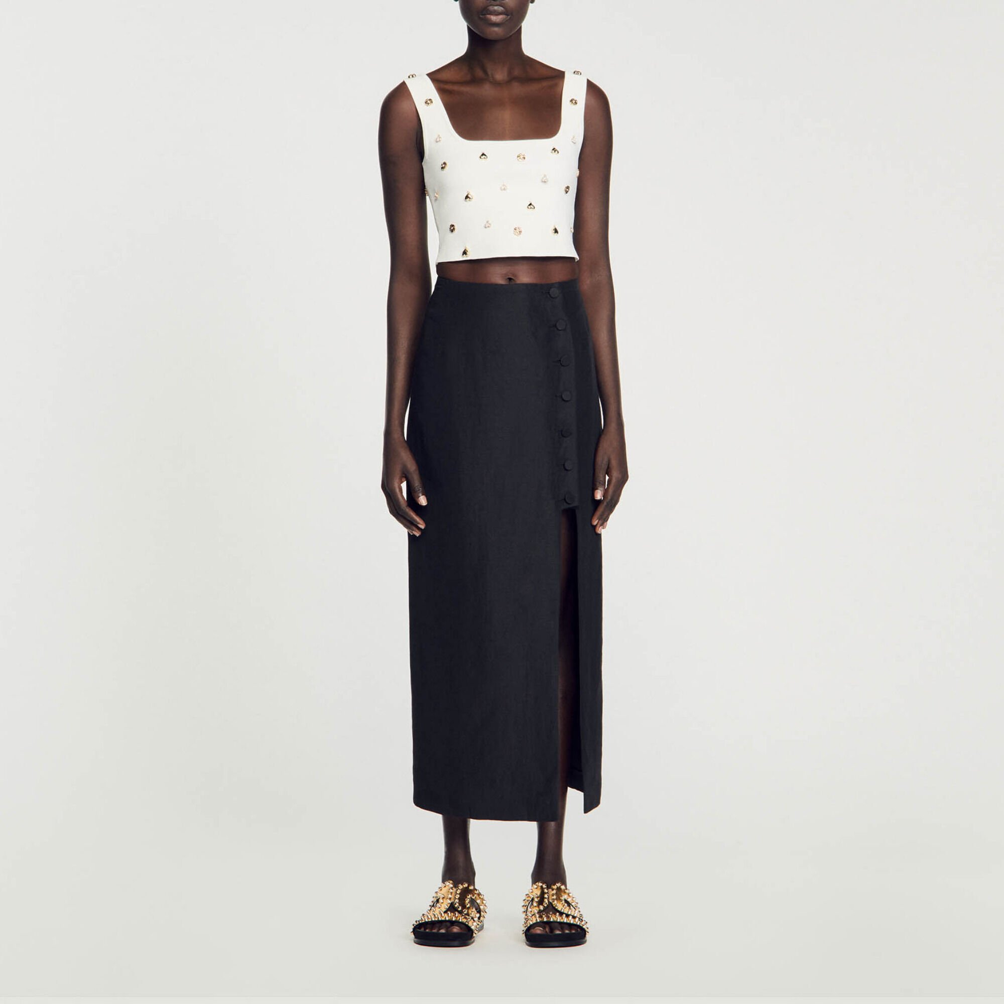 Midirock mit Schlitz