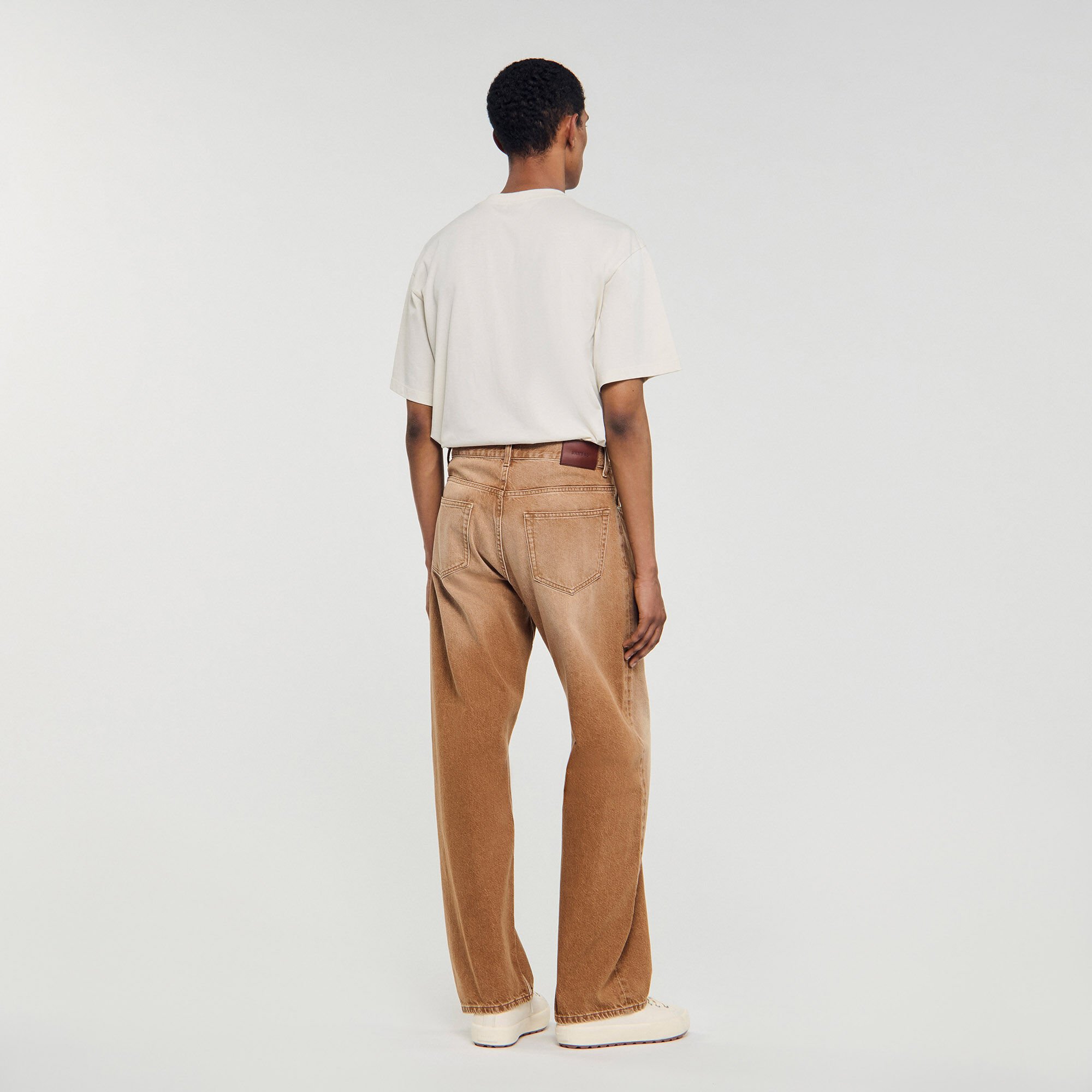 Verwaschene Baggy-Jeans aus Baumwolle