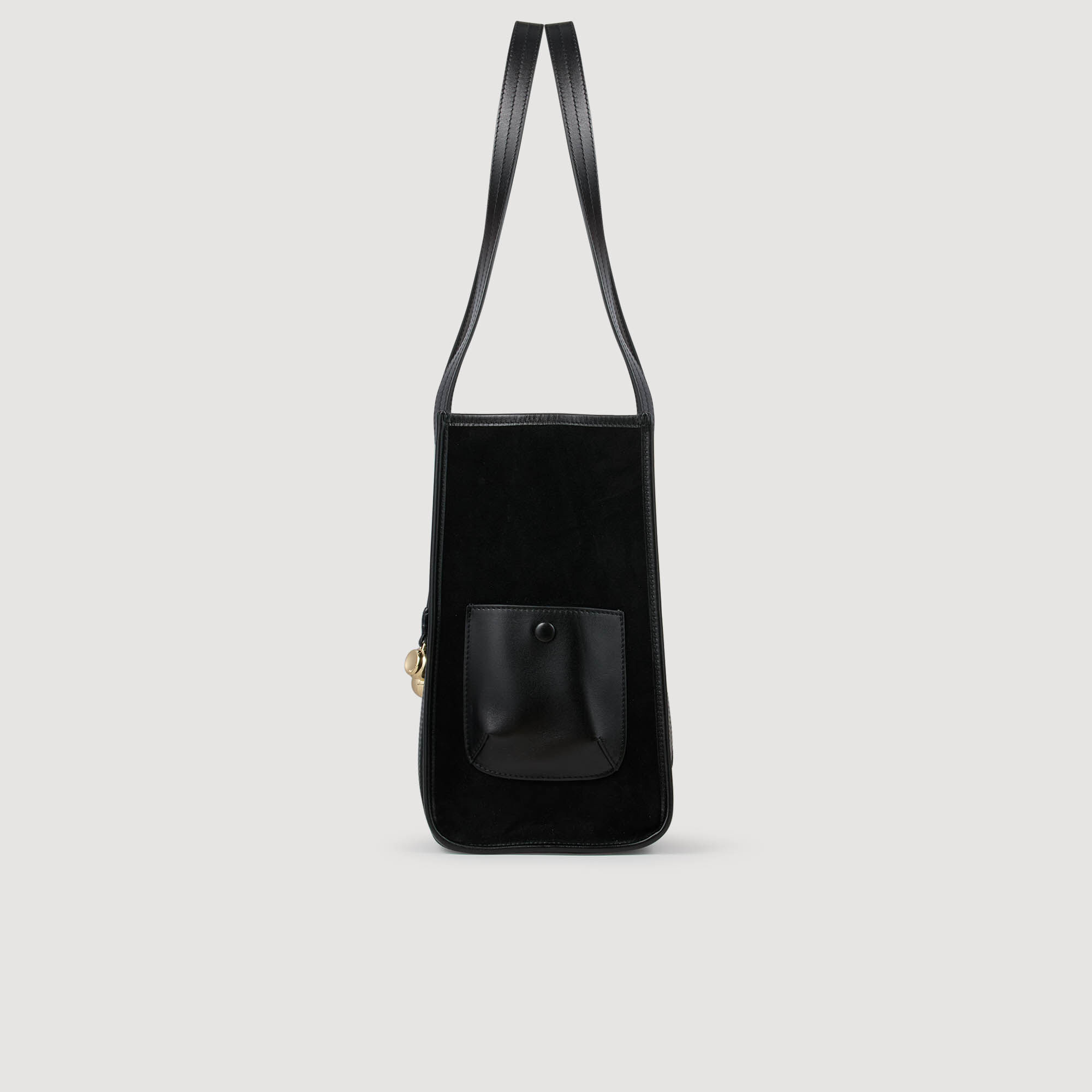 Shopper-Tasche aus Veloursleder