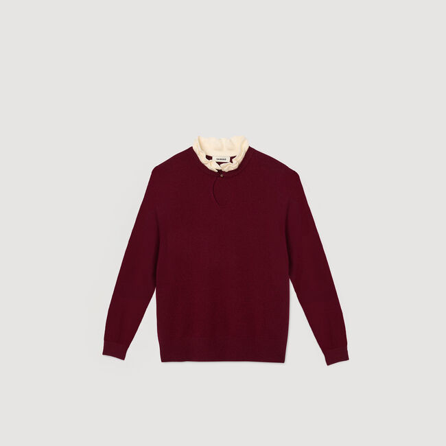 Pullover mit Rüschenkragen
