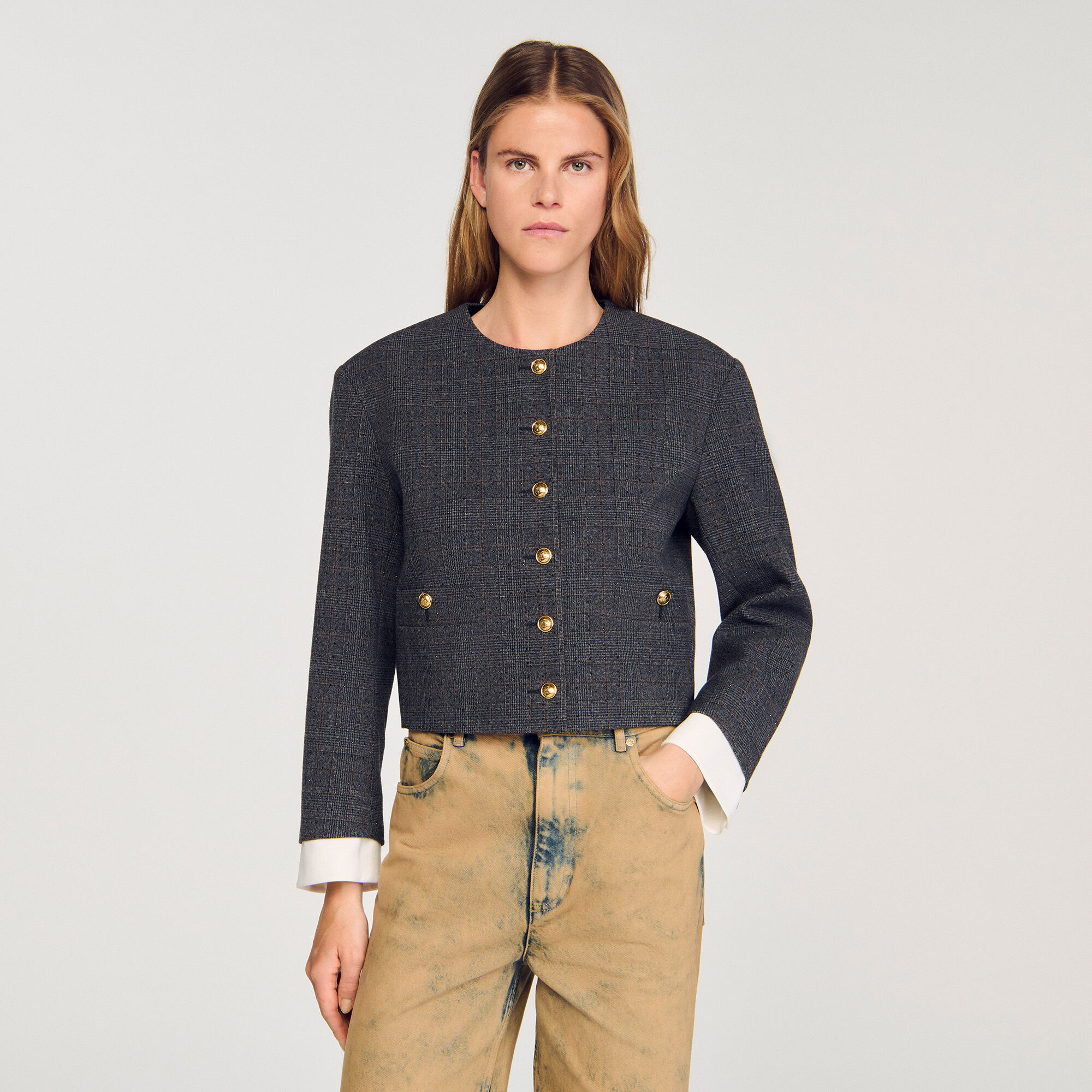 Taillierter Blazer mit Strass