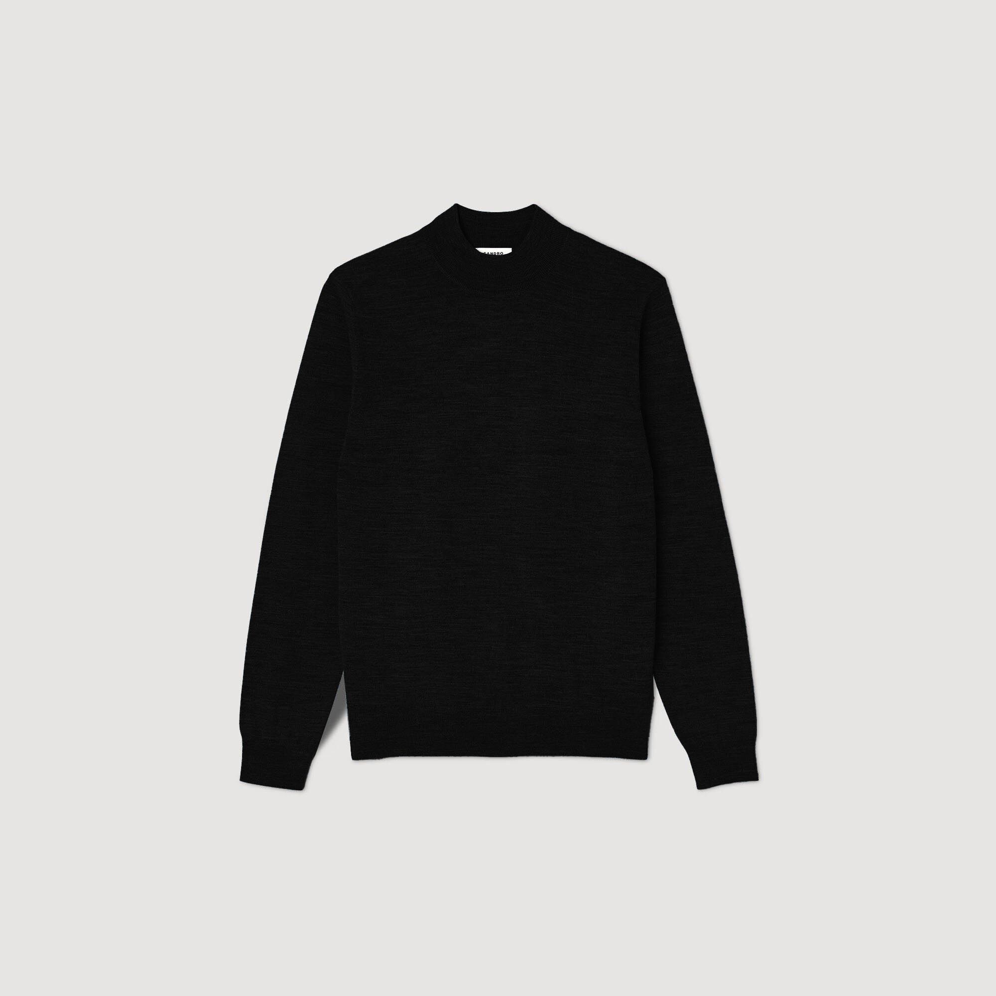Wollpullover mit Stehkragen