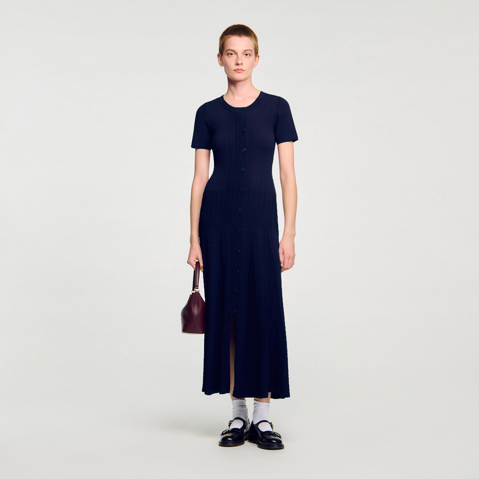 Langes Strickkleid