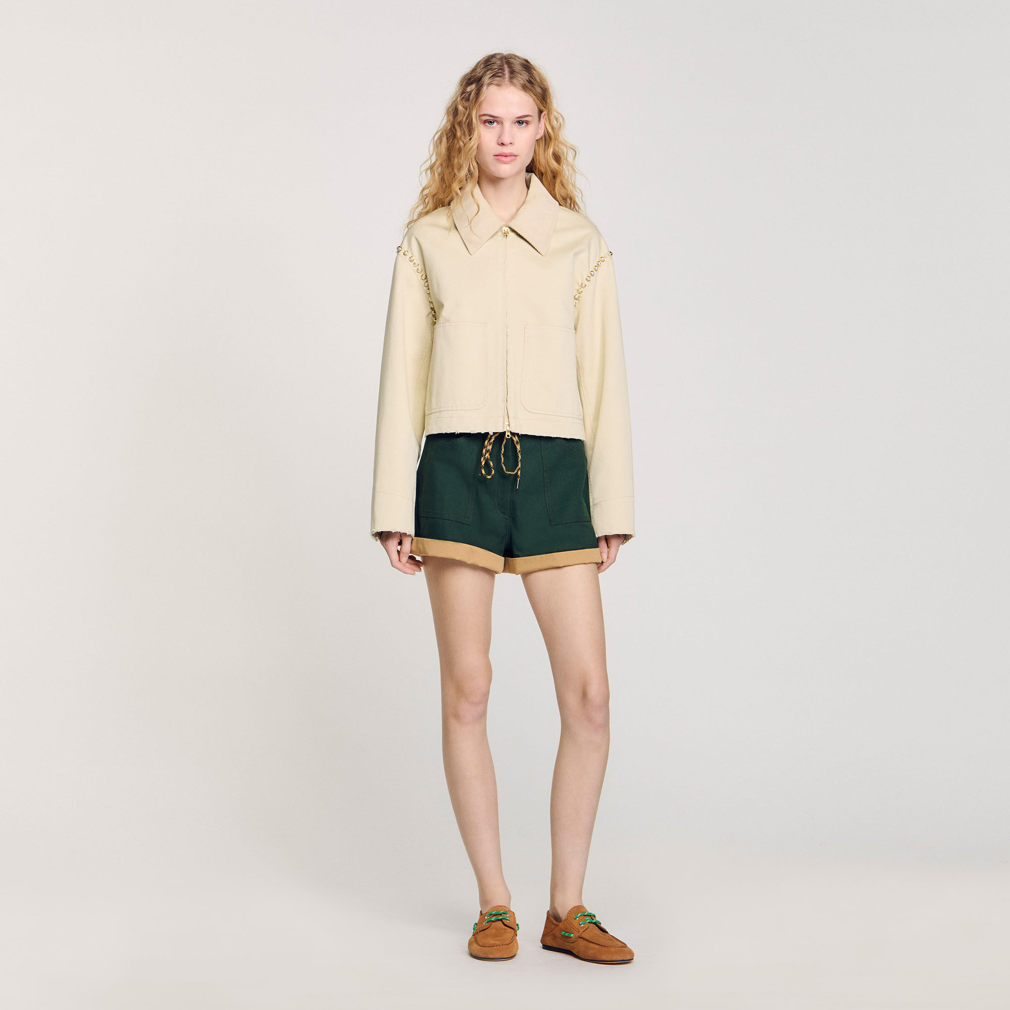 Blouson mit Perlendetails