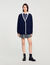 Langer zweifarbiger Cardigan