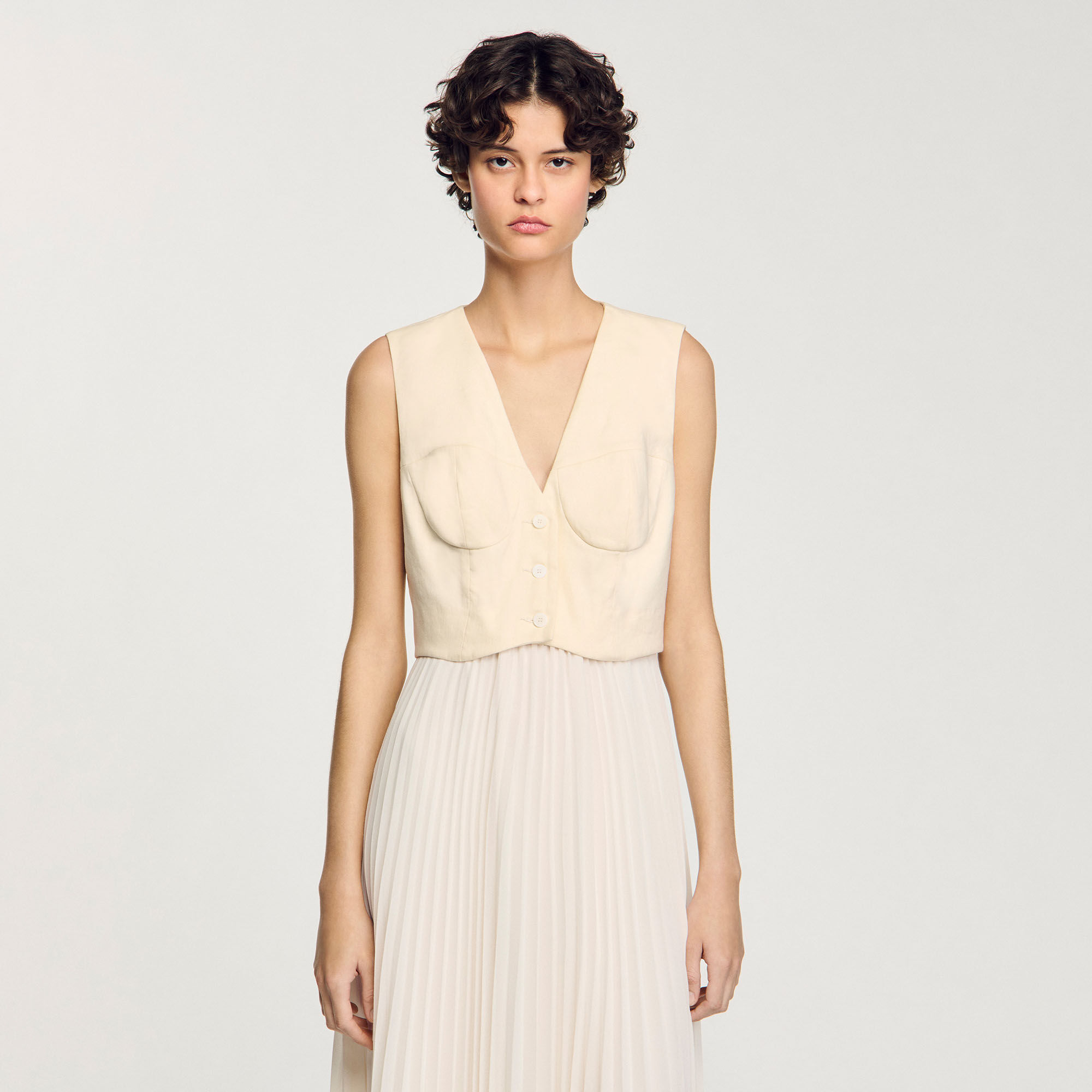 Langes Plisseekleid