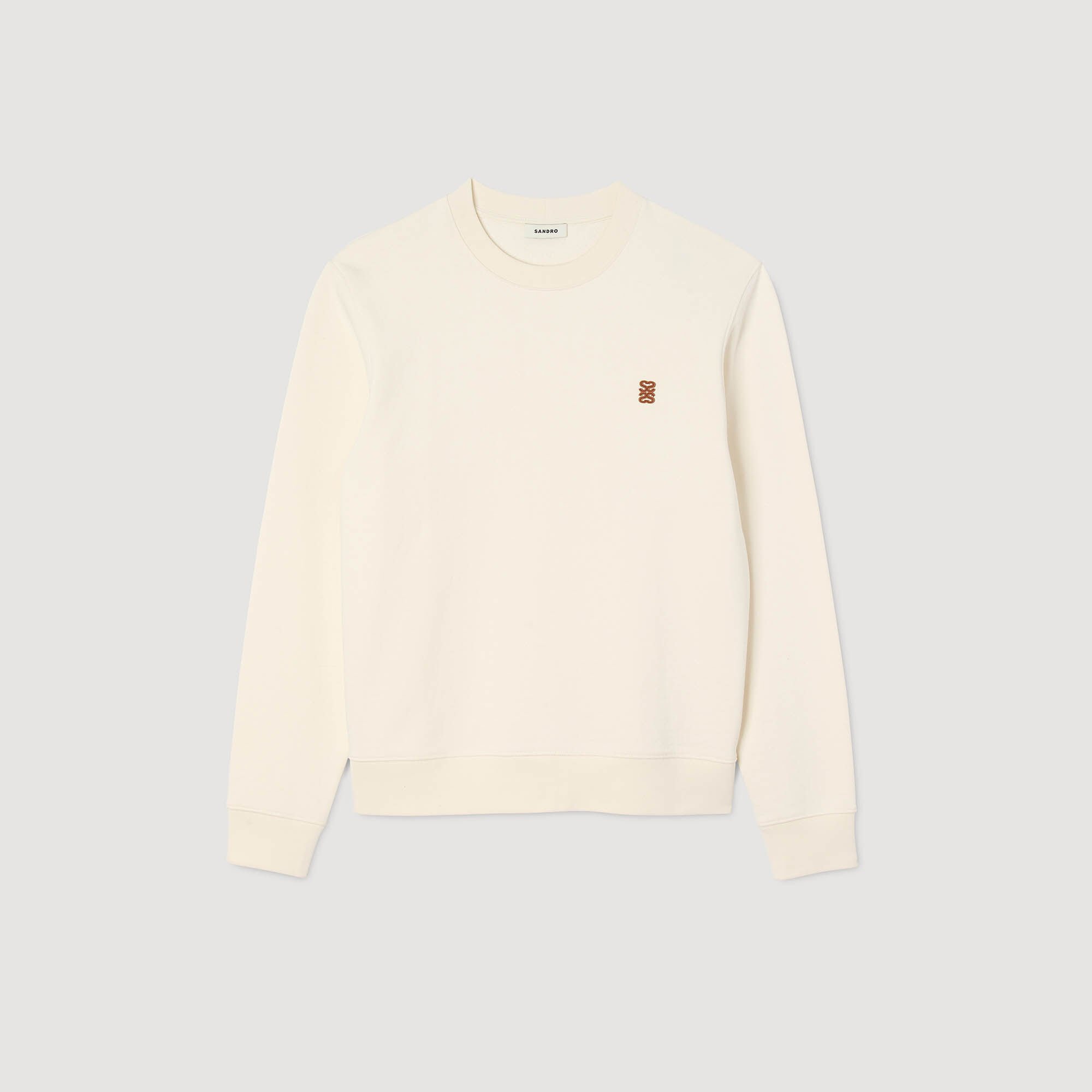 Oversize-Sweatshirt mit Leder-Patch
