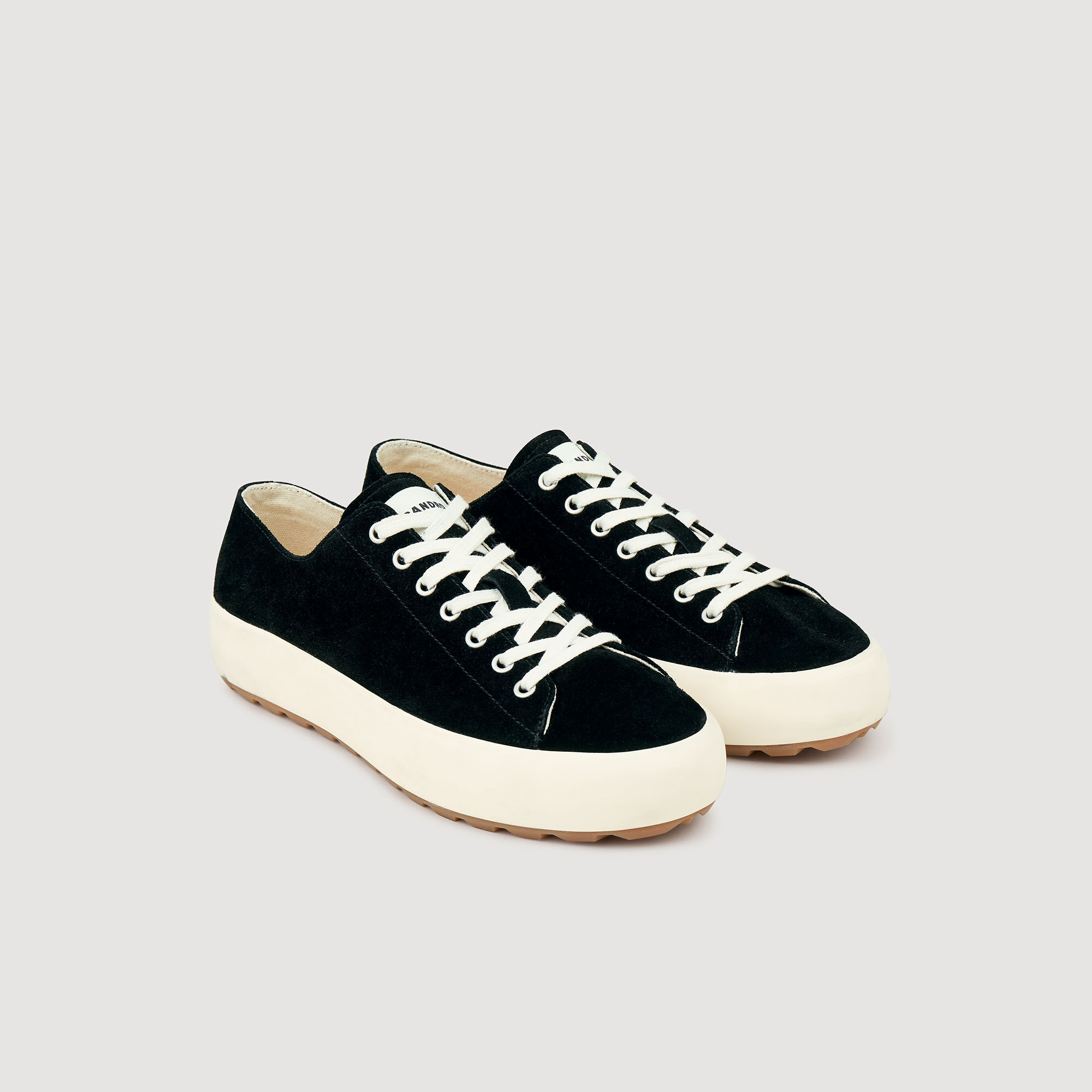 Niedrige Sneakers aus Spaltleder