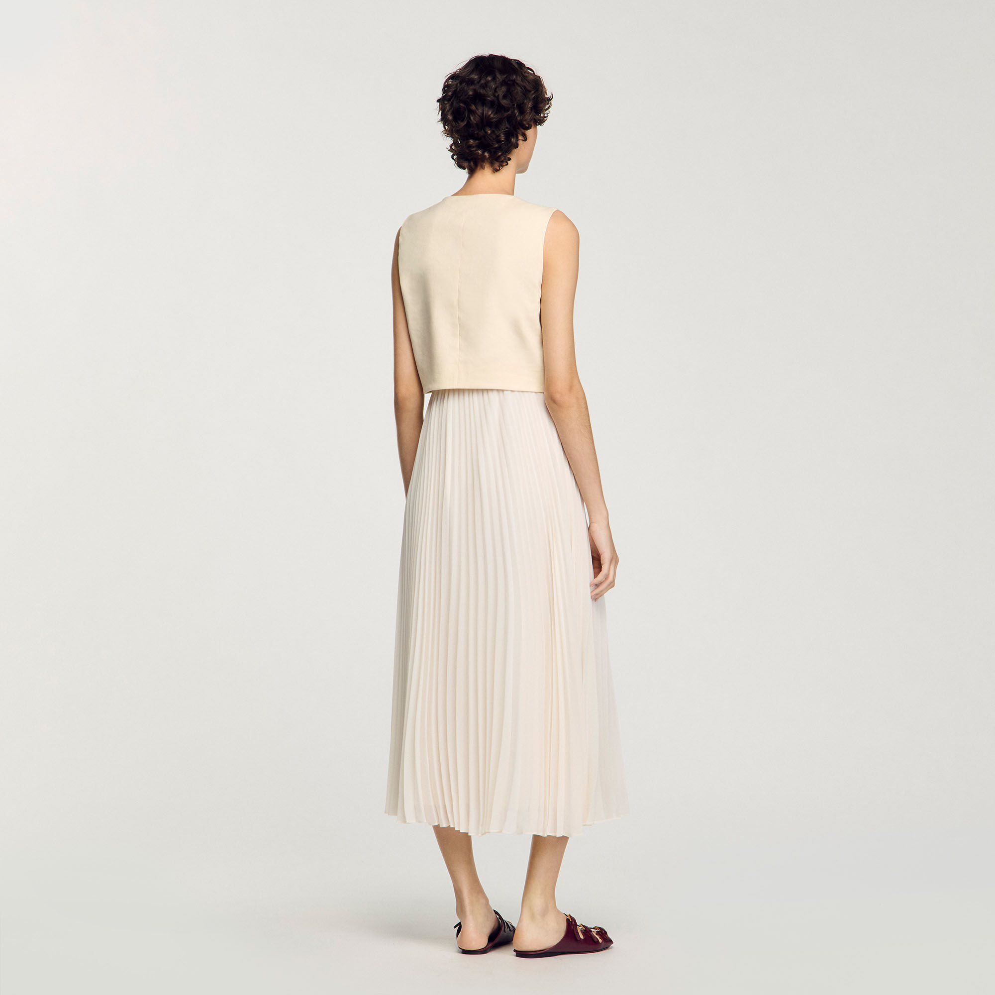 Langes Plisseekleid
