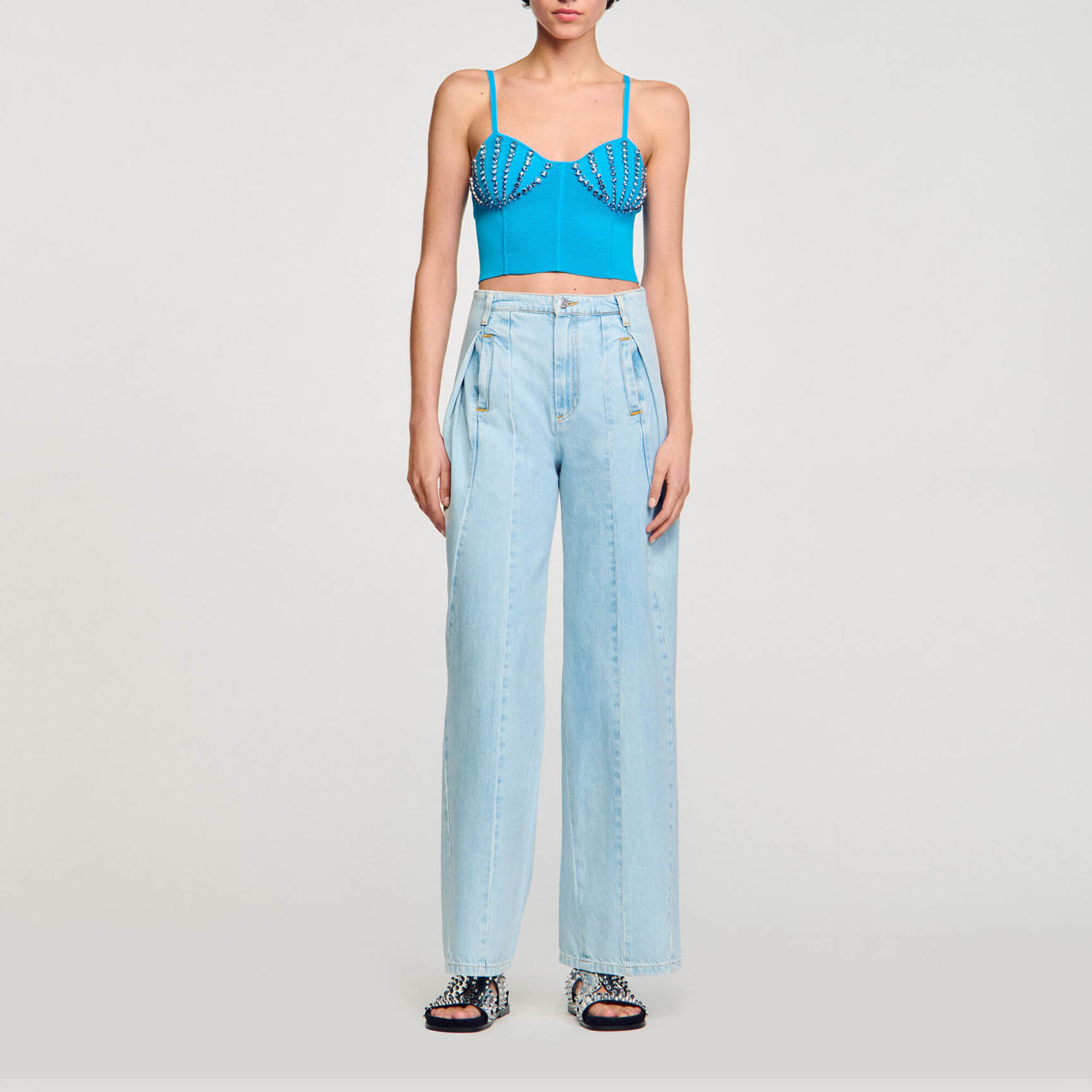 Bustier mit Strass in Muschelform