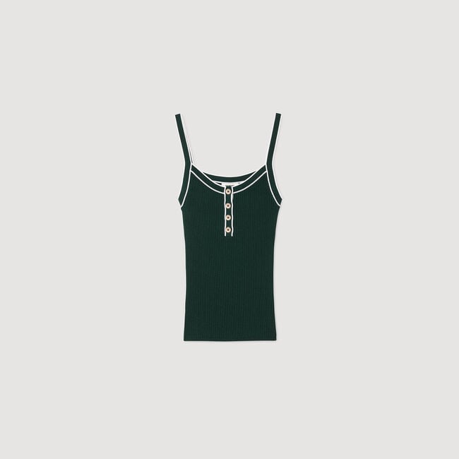 Zweifarbiges Stricktop