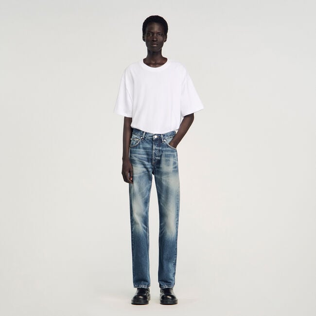 Verwaschene Regular Fit Jeans