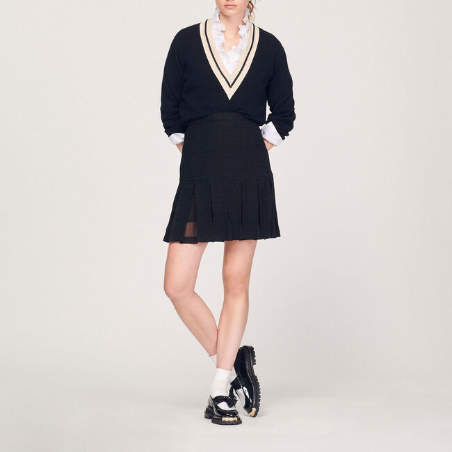 Tweedrock mit Falten