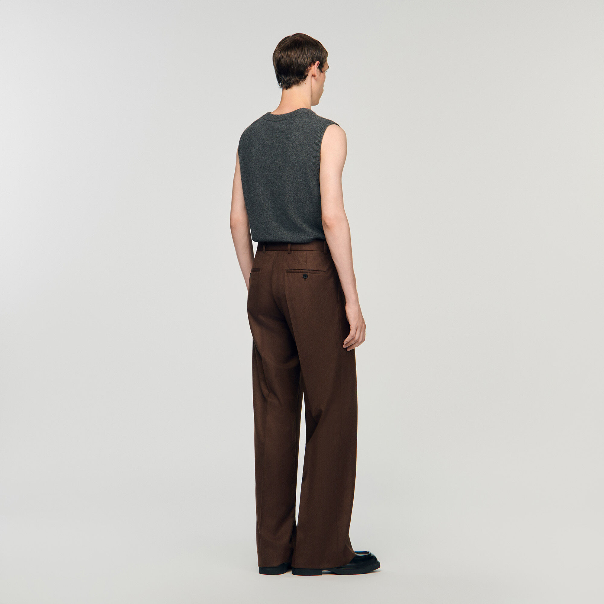 Weite Hose aus Wolle