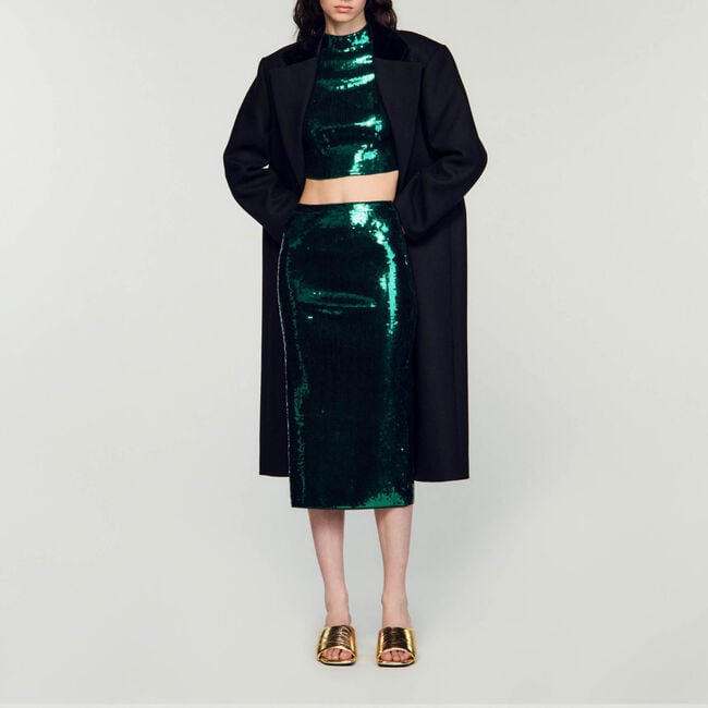 Midi-Rock mit Pailletten