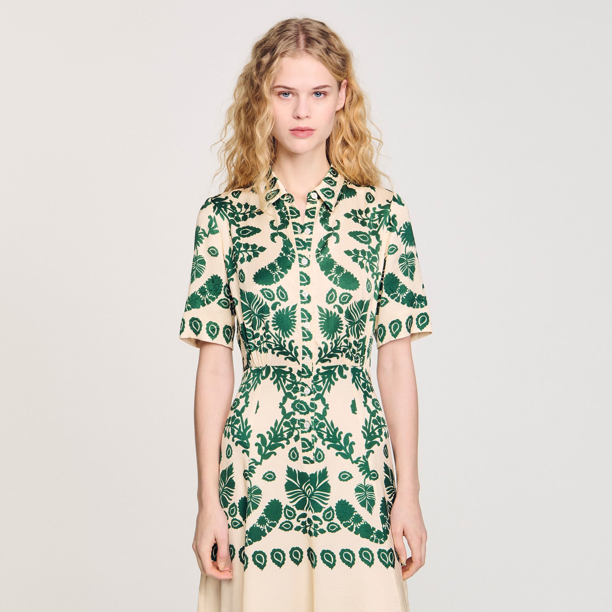 Langes Kleid mit Blumenprint